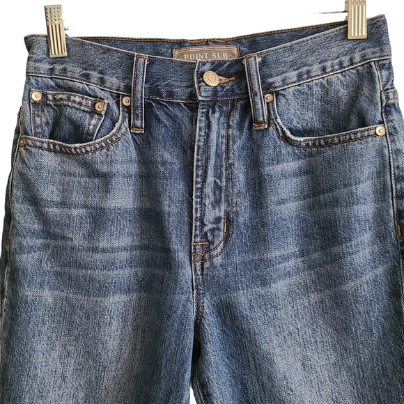 POINT SUR J. CREW Retro Boy‎ High Rise Frayed Hem Cotton Jeans K3440 Women's 24 - Picture 5 of 15